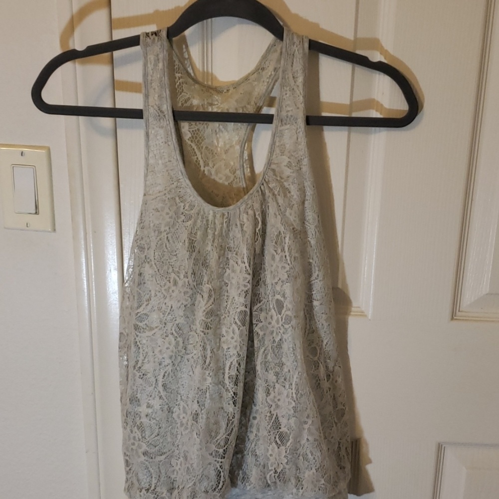 Express lace racerback tank